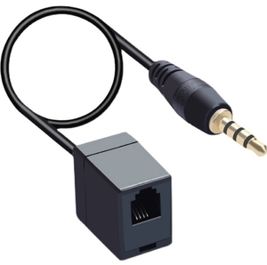 Câble audio convertisseur en gros noir 3,5 mm mâle Jack vers RJ9 4P4C femelle pour téléphone <span class=keywords><strong>Cisco</strong></span> 0,4 m - Product Image 1