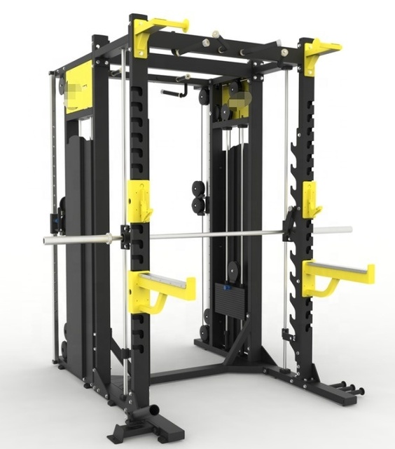 Home/commercial Multi Gym Station Multi Cable Crossover Gym Functional Trainer and Smith Machine Power Rack