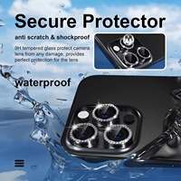 Protecteur d'objectif de caméra anti-rayures dureté 9H pour iPhone 16 Promax 11 12 13 14 15 Film de protection d'objectif Diamond Eagle Eye