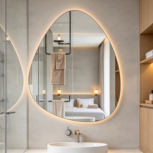 Wholesale Custom Shape Acrylic <b>LED</b> <b>Bathroom</b> <b>Mirror</b>, Backlit <b>Light</b> <b>Mirror</b>, Hotel Project Wall Vanity <b>Mirror</b> - Product Image 1