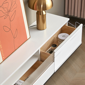 Meuble TV <span class=keywords><strong>suspendu</strong></span> en dalle de roche minimaliste moderne, combinaison de table basse, armoire de sol en bois massif de style luxe - Product Image 2