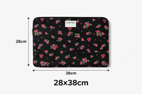 Housse d'ordinateur portable imperméable OEM, fermeture éclair, polyester, sac pour ordinateur portable, housse d'ordinateur portable 14 pouces, motif floral