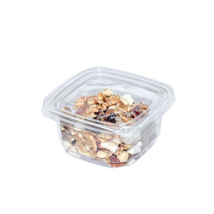 Tùy chỉnh 12oz vuông giả mạo bằng chứng dùng một lần rõ ràng minh bạch Nut bao bì hộp nhựa với nắp - Product Image 2