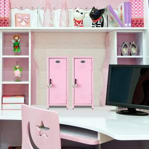 Armadietti Mini per Camera da Letto, <span class=keywords><strong>Armadietto</strong></span> in Miniatura da 10,8 Pollici per Giocattoli, Piccolo <span class=keywords><strong>Armadietto</strong></span> con 2 Chiavi - Product Image 6