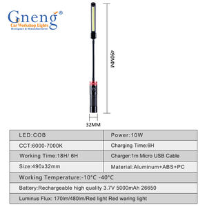 Foco recargable portátil de iluminación de Bahía de servicio de automóvil al por mayor de fábrica de China - Product Image 6