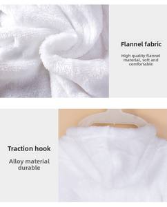 가을/겨울용 럭셔리 강아지 로브 XS 부드러운 플란넬 소재 단색 패턴 따뜻한 반려동물 고양이 잠옷 목욕 가운 코트 보호복 - Product Image 6