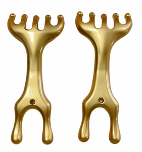 Peine de Masaje Facial y Capilar de Aleación de Zinc Dorado - Product Image 4