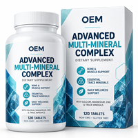 Complément Minéral Quotidien Avancé en Comprimés : Complex Multiminéral Essentiel pour le Soutien des Os et des Muscles, Oligo-éléments Essentiels, Marque Privée