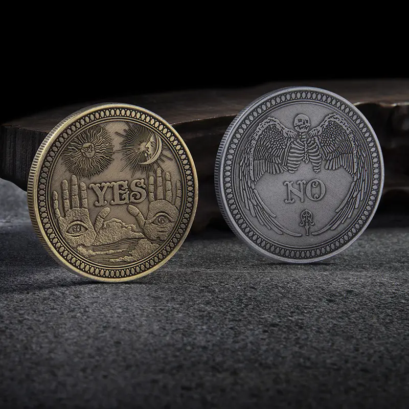 YES or NO Decision Making Souvenir Coin Collection Coin metal coin