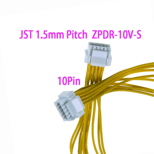 Conector de Fiação Personalizado JST Série ZPDR com Passo de 1.5mm, 10 Posições, Dupla Fileira, com Fio 24AWG para Fiação e Reparos Eletrônicos - Product Image 1