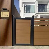 Panneaux décoratifs de jardin composites pour petite terrasse de jardin, clôture murale extérieure en WPC sans creuser pour l'intimité
