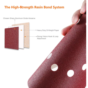 Dischi Abrasivi per Cartongesso da 9\" con 10 Fori, Grana 40, Legame in Resina, Spedizione Gratuita in 24 Ore per USA - Product Image 4