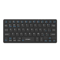 Mini Teclado Multimedia Ultrafino de 59 Teclas, Impermeable, Inalámbrico, USB, BT, para Apple iPad, Android, CMK-2552