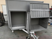 Camion de restauration mobile multifonctionnel en acier inoxydable SANSHELL, pour la vente de glaces, de fast-food et de cuisine, remorque de vente au détail