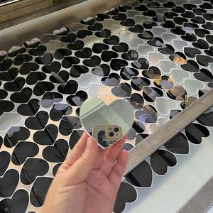 12pcs Art Deco Design Home/School Decoration Acrylic Heart <b>Mirrors</b> <b>Lightweight</b> Unbreakable Eco-friendly <b>Wall</b> Decor Accessories - Product Image 6