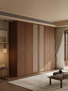 Armario Moderno de Madera con Puertas de Malla de Ratán y Vitrina Abierta para Almacenamiento en Dormitorios, Villas de Lujo, Hoteles y Apartamentos - Product Image 4