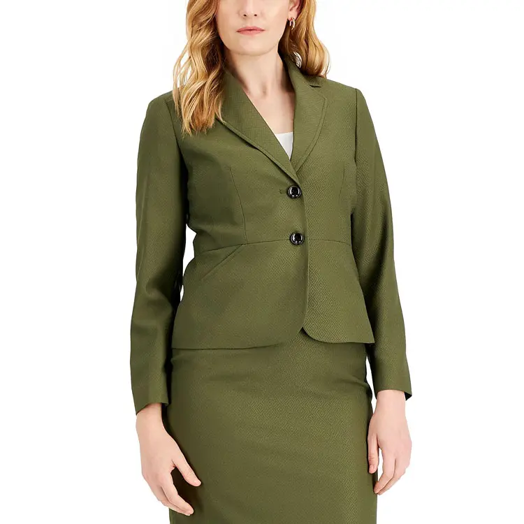 Fashion Official Business Suits Ladies Jacket and Skirt 2 Piece White Women Office Blazer Suits
