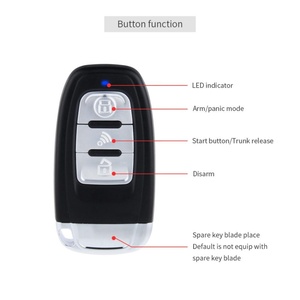 Universal 12VDC Car Alarm Pke Keyless Entry Push Start System Remote Starter - Product Image 2