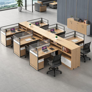 Bureau de travail en L Saint-Lee avec chaise, poste de travail informatique pour employés de bureau - Product Image 4