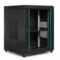 Armoire de serveur compacte 15U 600x600x750mm 19 pouces avec porte en verre trempé Protection IP20 En stock pour petite salle informatique Mini Data