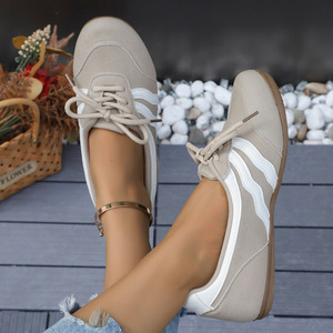 <span class=keywords><strong>Scarpe</strong></span> Bianche da Donna con <span class=keywords><strong>Tacco</strong></span> Nascosto, Doppio Laccio Posteriore, <span class=keywords><strong>Tacco</strong></span> Piatto, Casual, Trendy, Ideali per Abbinare con Abbigliamento Sportivo - Product Image 3