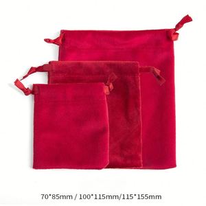 Sac de rangement en velours à cordon de serrage, prix d'usine, pour bijoux, ornements, bracelets en jade et autres bijoux - Product Image 4