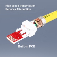 Cable de Conexión Linkwylan 40G Cat8, Cable SFTP de 24AWG con Tipo de PCB RJ45 para Servidor de Centro de Datos, Cables de Comunicación para Switch