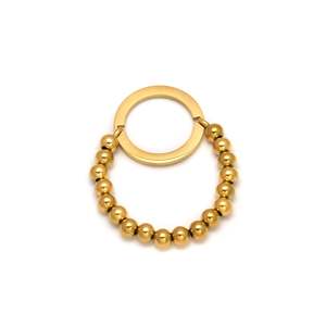 Fine <b>Beaded</b> <b>Bracelet</b> 316L Stainless Steel PVD Gold Plating Sustainable Resistant Jewelry for Women and <b>Men</b> - Product Image 1