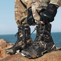 BAEWOON TB44 Bottes tactiques Delta imperméables de haute qualité, antidérapantes, respirantes, bottes de désert à tige haute, bottes d'entraînement en plein air pour homme