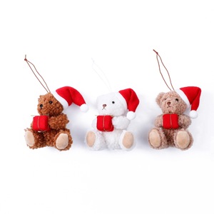 <b>Cute</b> <b>Bear</b> with Red Christmas Hat Pendant Ornaments Cross-Border New Year Gift Package for Holiday Decorations - Product Image 5