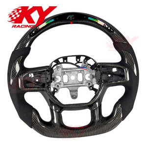 พวงมาลัยสปอร์ต LED คาร์บอนไฟเบอร์สำหรับดอดจ์แรม1500 2500 TRX 4500 3500 5500 SRT Rho ตามสั่ง - Product Image 2