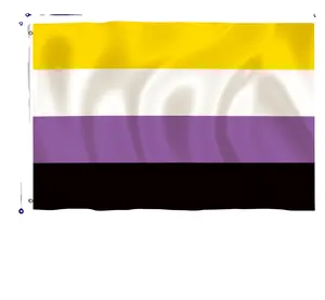 Precio barato Logotipo de impresión personalizado 3X5 Ft Banner poliéster orgullo Lgbt bandera del arco iris