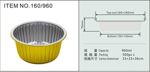 Usine directe de haute qualité 960ml boîtes à lunch jetables en aluminium 6 pouces bols ronds en plastique PET au meilleur prix - Product Image 6