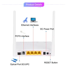 Fiber Optic Terminal Wireless 4 Ports 1Ge 3Fe Or 4Fe 4-Port Gepon Epon Onu Wifi Router