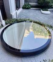 Dôme de toit coulissant magnétique en alliage d'aluminium 6063-T5, en acier inoxydable de première qualité, style postmoderne, avec isolation thermique en fibre de verre