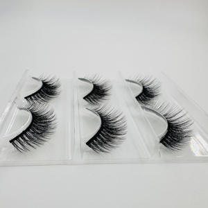 Extensions de cils 3D synthétiques réutilisables, faits main, avec étiquette personnalisée, <span class=keywords><strong>2</strong></span> rangées, emballage personnalisé avec logo, <span class=keywords><strong>volume</strong></span>, vente en gros - Product Image 1
