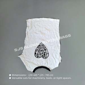 ผ้าเช็ดทำความสะอาดผ้าฝ้ายสีขาวพิมพ์ลาย น้ำหนัก 10 กก. IMPA 232909 ผ้าเช็ดทำความสะอาดผ้าฝ้ายสีขาว ผ้าเช็ดทำความสะอาด ผ้าฝ้ายสีขาว น้ำหนัก 1 ปอนด์ - Product Image 3