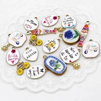 Pendentif FSSCM-14 style européen avec motifs de poissons et de fleurs, breloques personnalisées en acier inoxydable plaqué or et émail, bijoux faits à la main pour femmes