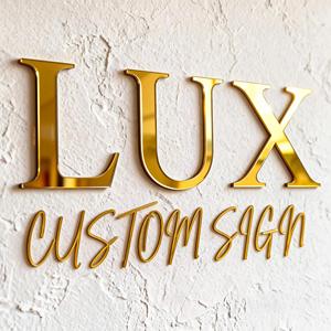 Signalétique murale de réception intérieure, logo en lettres 3D personnalisé, autocollant en acrylique pour entreprise, magasin, autocollant mural, signalétique en lettres - Product Image 1