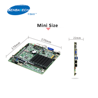 Carte mère Mini ITX ultra-fine J4125 DDR4 VGA HD 6 COM 8 USB SIM PS2 17 X 17 WIN Linux avec 2 LAN
