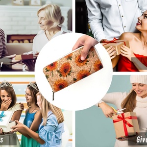 For Boshiho Women's Vegan Cork Leather Clutch <b>Wallet</b> PU Leather Short Slim RFID Card Holder Open Closure Type <b>Lady</b> Style Purse - Product Image 6