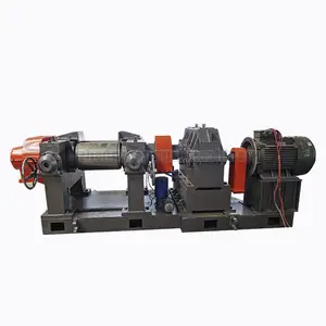 Two Roll Tire Cracker Rubber Crushing Mill Equipment Automatic Rubber Milling Machine