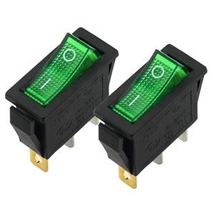 KCD3-101 שתי עמדה 3 פין ב-off הסירה Rocker עם אור רכב לוח מחוונים אדום ירוק כפתור T85 SPST מתג מרובע - Product Image 3