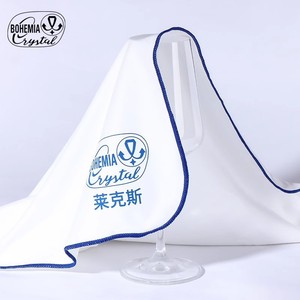Bohemia Crystal Wine Glass Cleaning Cloth White Rectangle Absorbent Lint Free Drying Cloth For Ornaments - Product Image 3
