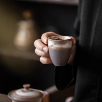 Tasse à thé en céramique japonaise de style rétro, luxe léger, pour la dégustation de thé, bol à thé pour le bureau et la maison, ensemble de thé Kung Fu