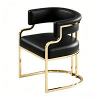 Chaise de salle à manger moderne en acier avec coussin moelleux pour restaurant, café, appartement et usage extérieur