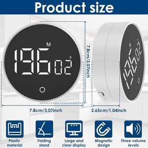 Rotary Silent Visual LED Mechanical Mini Smart Touch Magnetic Positive Countdown Eco-Friendly Rechargeable Battery Kitchen <b>Timer</b> - Product Image 3