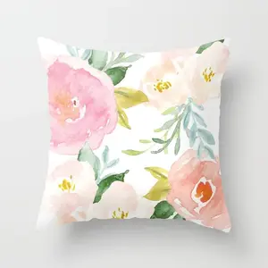 Floral Pillow Case Kids Room Decorative Throw Cushion Cover for Sofa