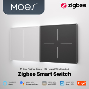 Moes Star Feather <b>Smart</b> Switch Zigbee 3.0 App <b>Control</b> Wall Switch 10A <b>Remote</b> Timer Function - Product Image 5
