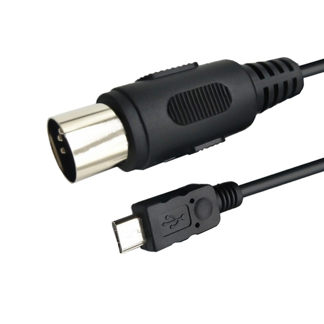 Customized 5 Pin Din to Micro USB Cable Male MD MiDi Mini Din to Male USB a USB C Micro Cable for Multimedia